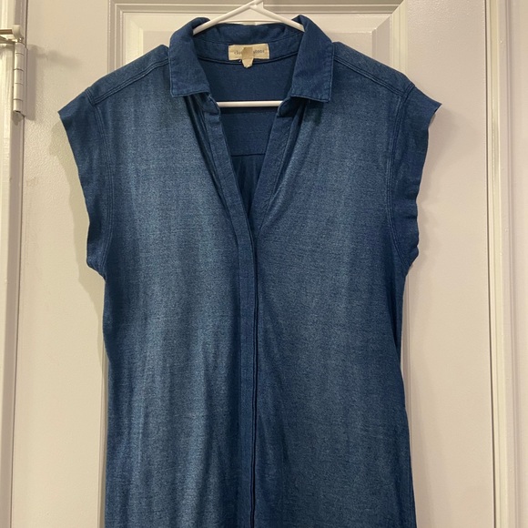 Anthropologie - Cloth and Stone - Collared button down Cap Sleeve Dress - Picture 4 of 15